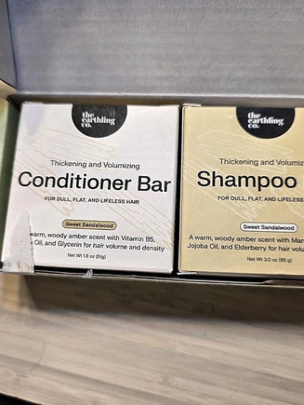 the earthling co. Thickening and Volumizing Shampoo and Conditioner Bar Set